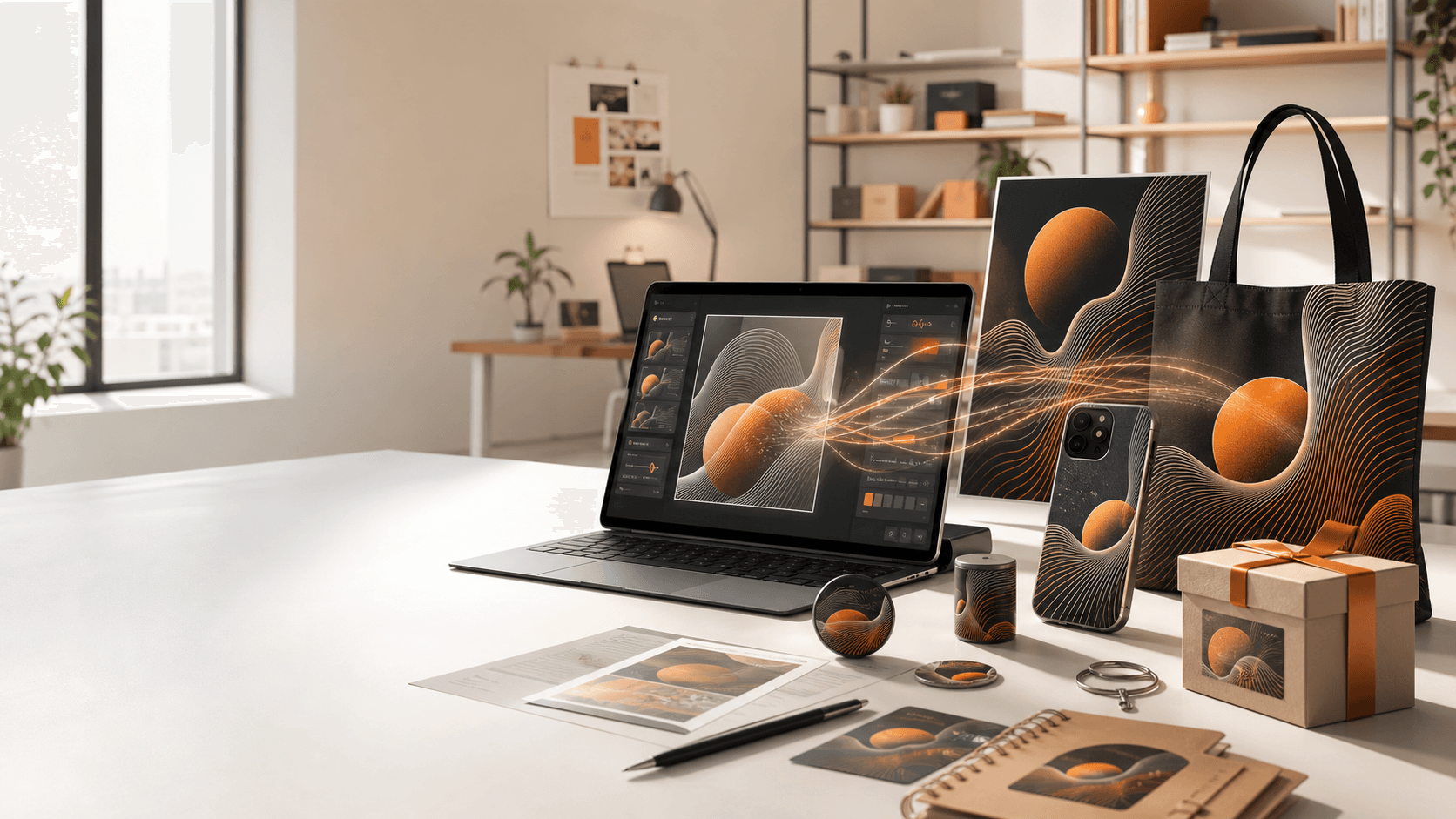 MatrixInspire AI atelier dark orange hero visual